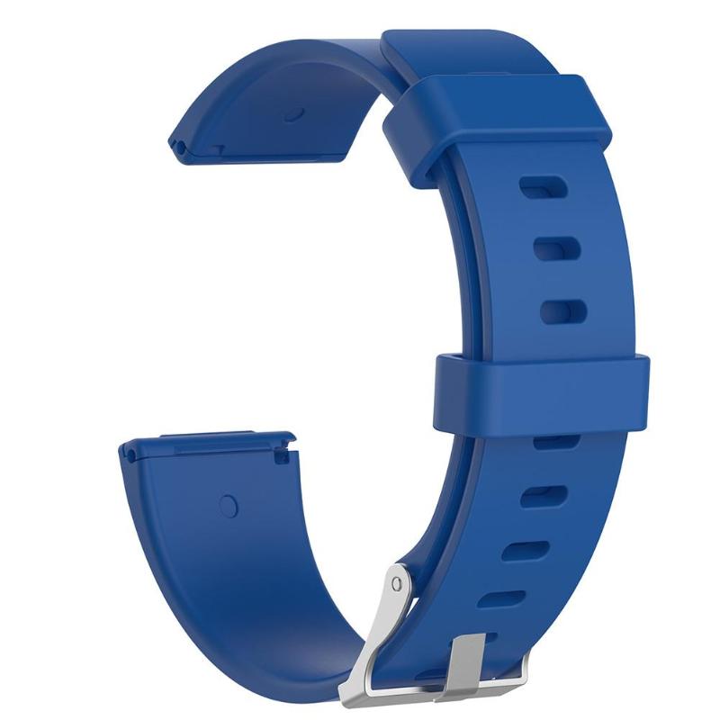 Fitbit 腕時計 交換ベルト 22㎜ 時計バンド ラバー シリコン スポーツ ストラップ ブレスレット カラフル | 青-S