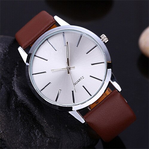腕時計 メンズ シンプル ビジネス ファッション時計 クォーツ腕時計 男性 レザー 父の日 ギフト | 銀×茶色