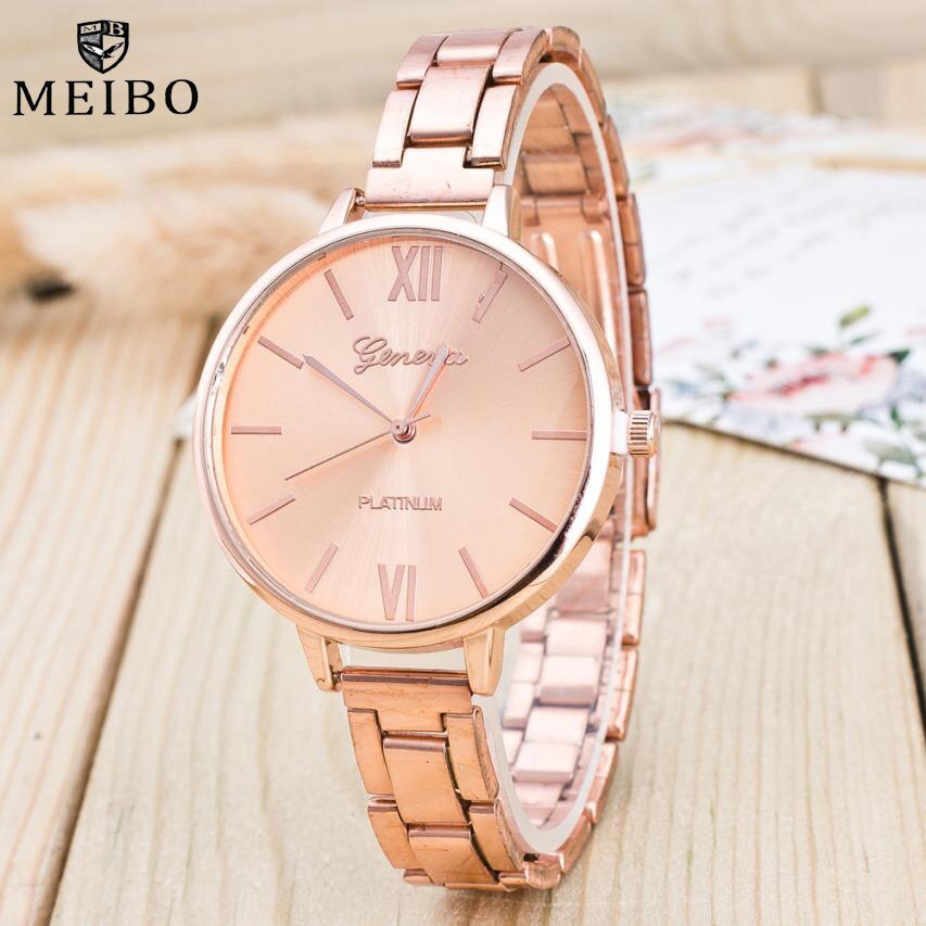 MEIBOエレガントな女性 ジュネーブ レディース 時計 | ローズゴールド
