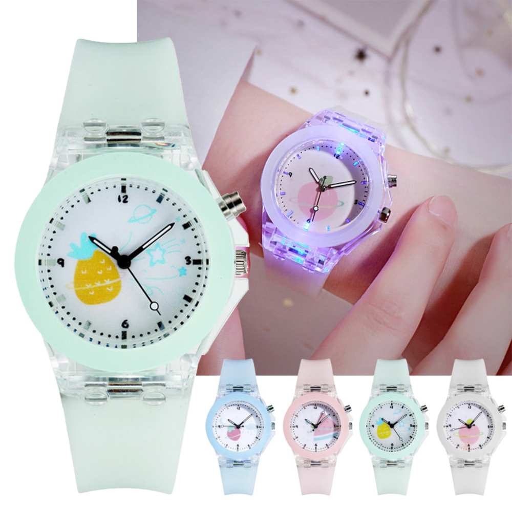 ルミナスウォッチ レディース腕時計 かわいいシリコンバンドの時計 シンプルな小さなダイヤルクォーツ 時計|腕時計 | 緑